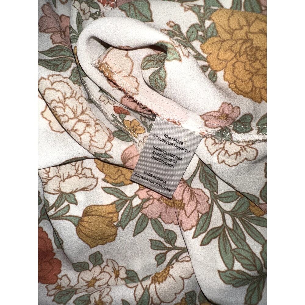 DR2 Women's Short Sleeve Top White Floral Small - Picture 3 of 5